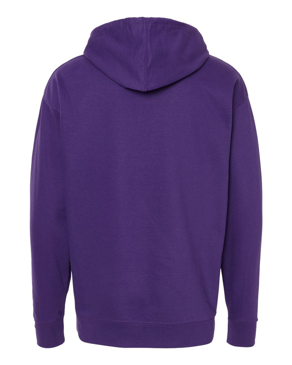 Independent Trading Company 8.5oz. Midweight Pullover Hood in Purple — back view (2)