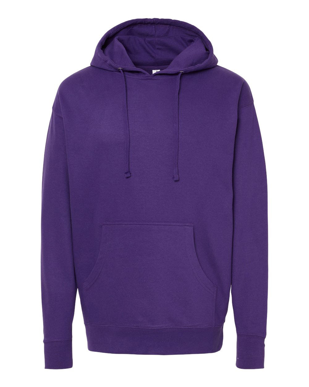 Independent Trading Company 8.5oz. Midweight Pullover Hood in Purple — front view