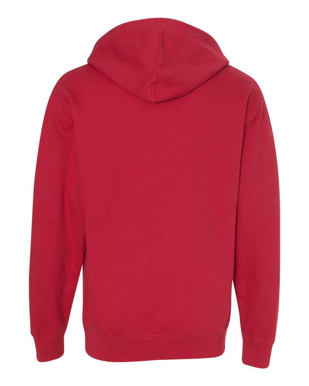 Independent Trading Company 8.5oz. Midweight Pullover Hood in Red — back view