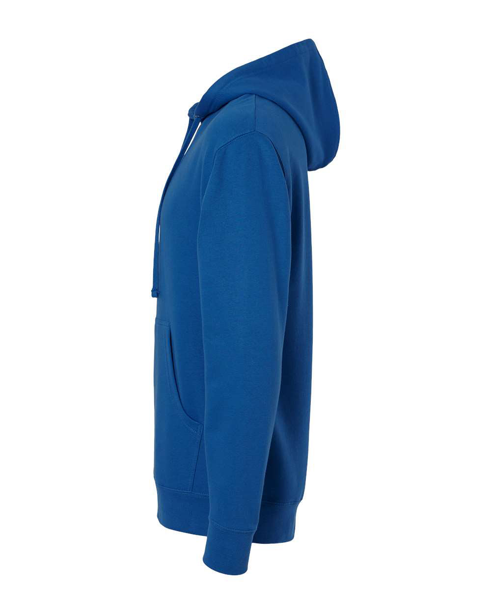 Independent Trading Company 8.5oz. Midweight Pullover Hood in Royal — side view