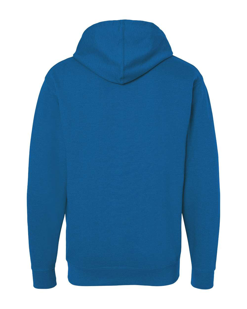 Independent Trading Company 8.5oz. Midweight Pullover Hood in Royal Heather — back view