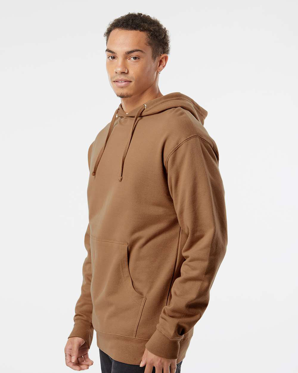 Independent Trading Company 8.5oz. Midweight Pullover Hood — side view
