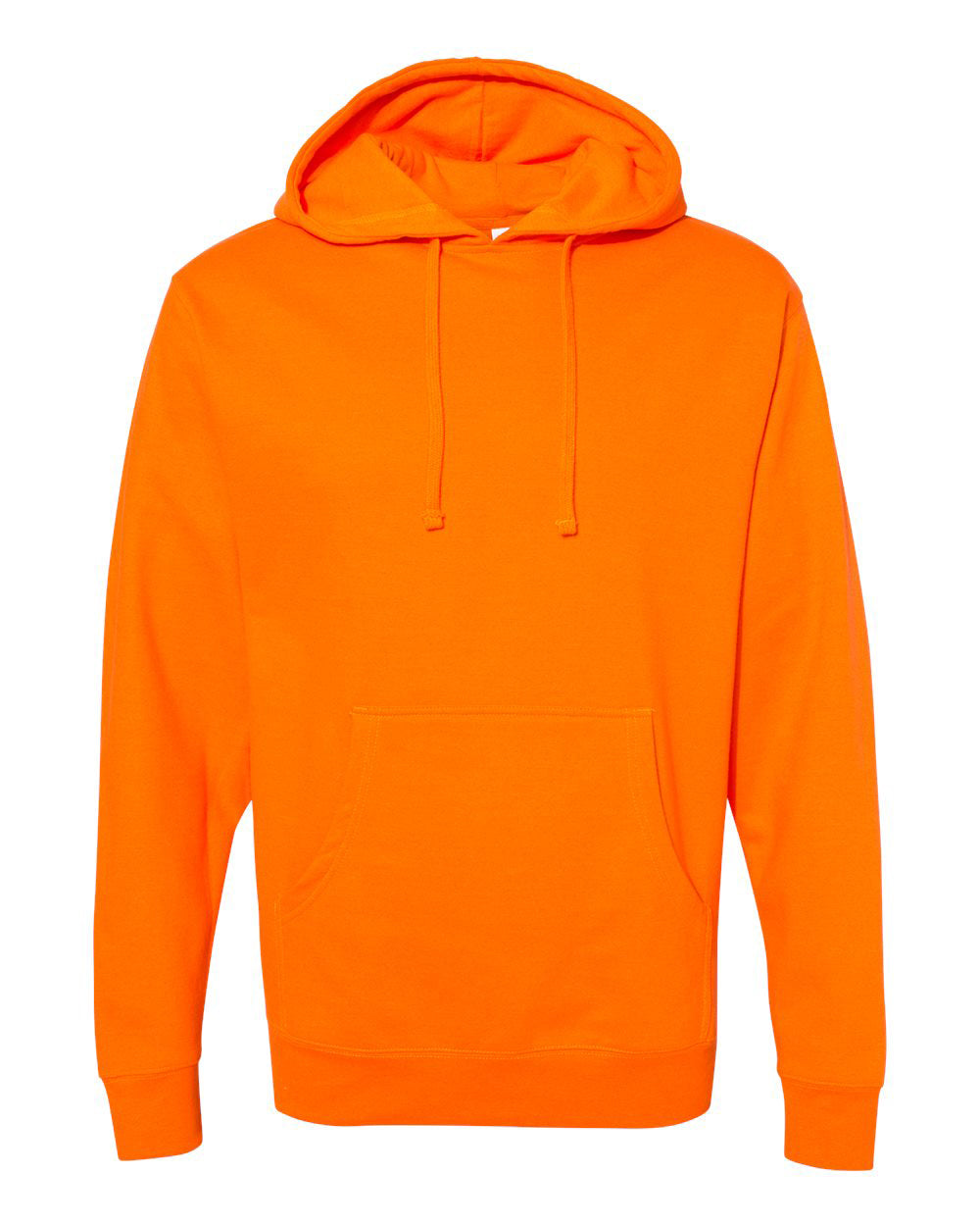 Independent Trading Company 8.5oz. Midweight Pullover Hood in Orange — front view (2)