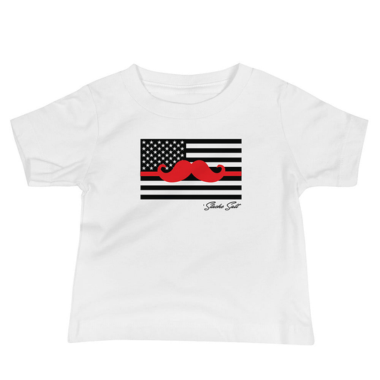 Stache Salt Infant Red 'Stache Line Tee