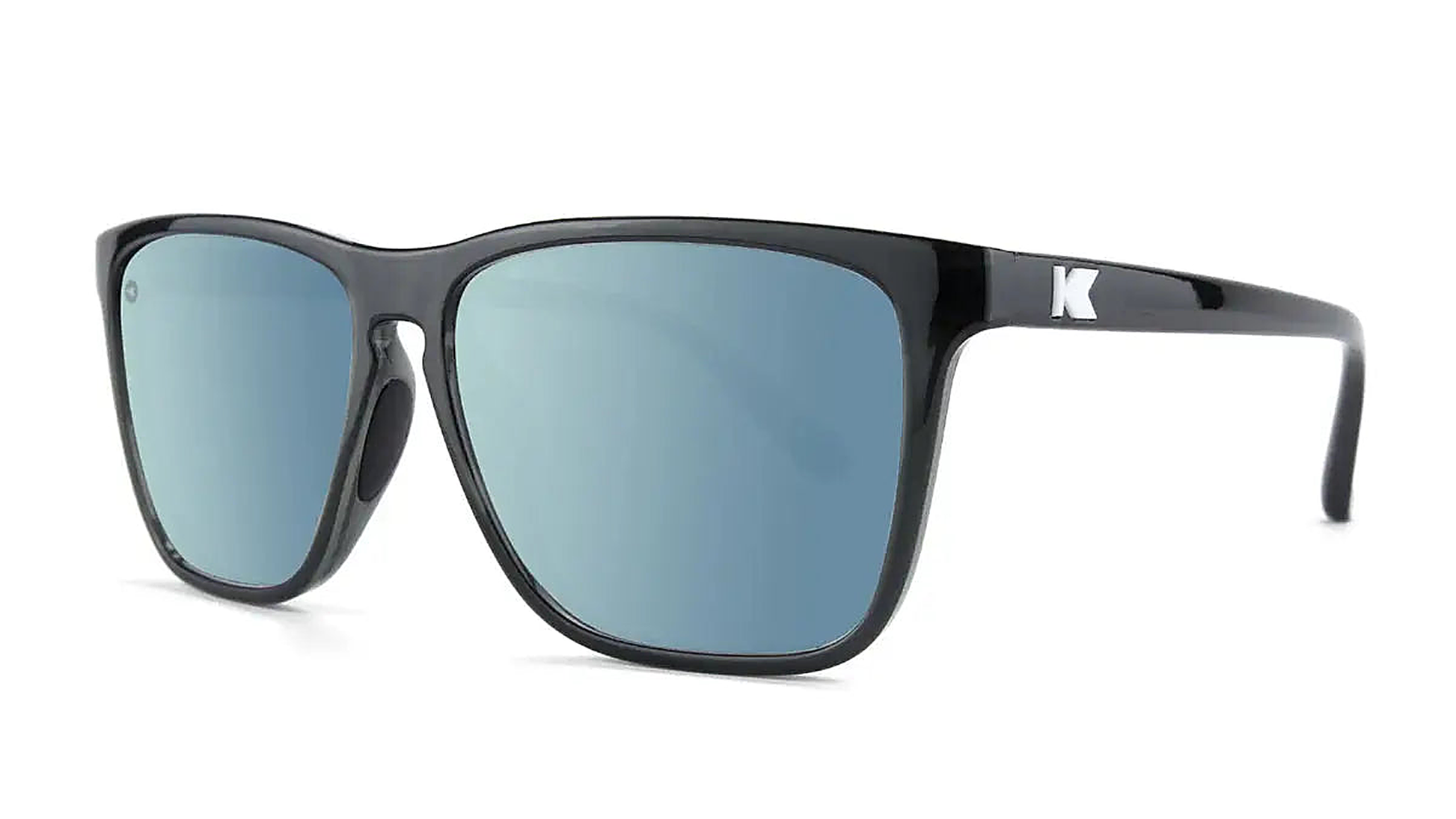 Jelly Black / Sky Blue Fast Lanes Sport - Knockaround Sunglasses - back view
