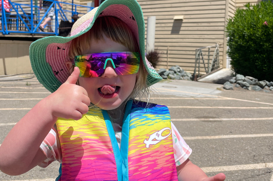 Heat Wave Visual Kids Lazer Face Aqua Splash sunglasses view 4