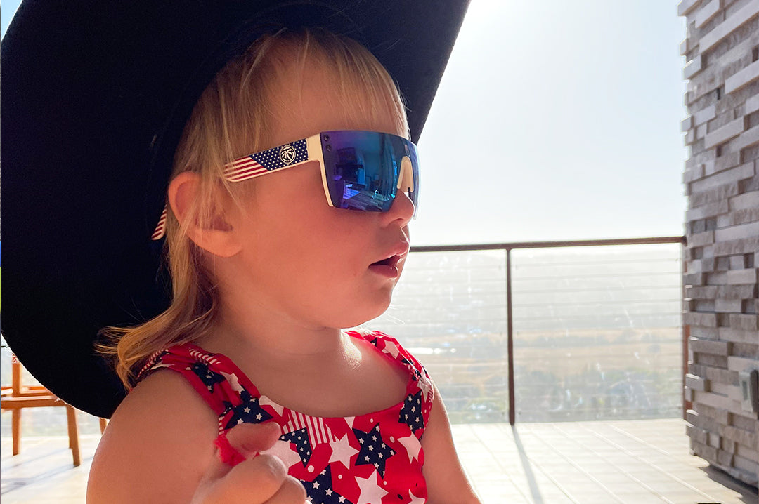 Heat Wave Visual Kids Lazer Face Stars and Stripes sunglasses view 3