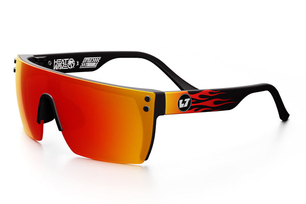 Kids Lazer Face Sunglasses: Little Trouble X Heat Wave Flames