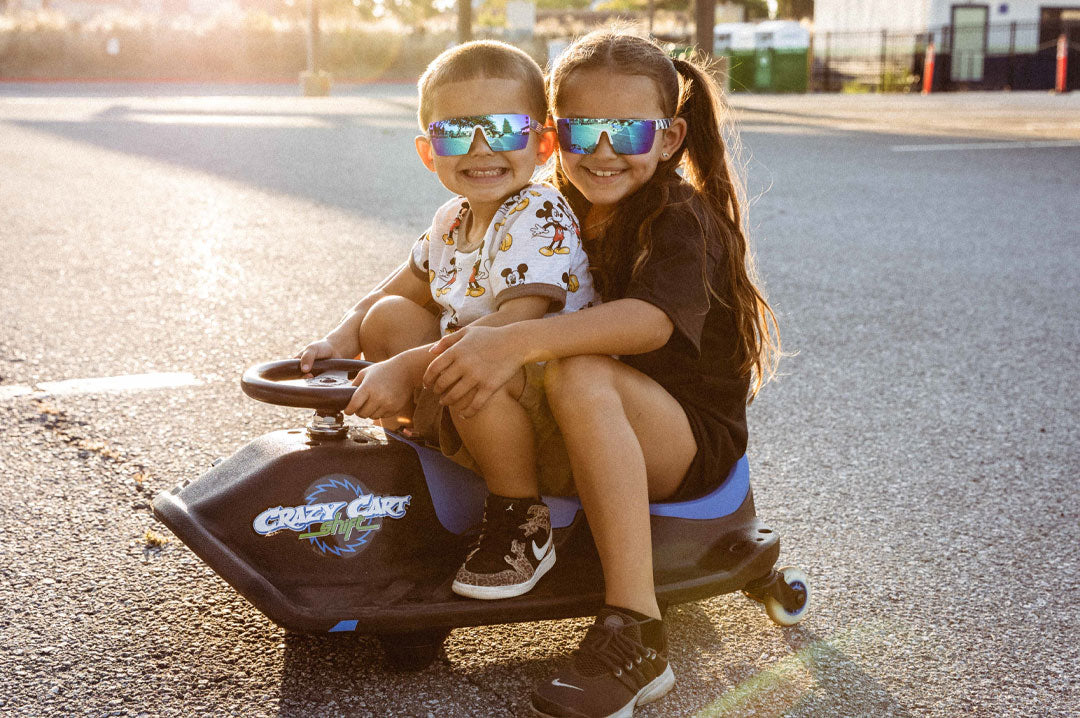 Heat Wave Visual Kids Lazer Face Stars and Stripes sunglasses view 4