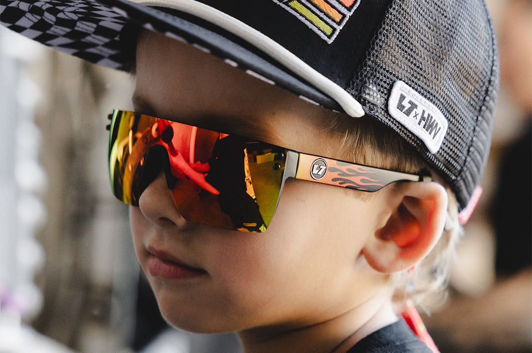 Heat Wave Visual Kids Lazer Face Little Trouble X Heat Wave Flames sunglasses view 5