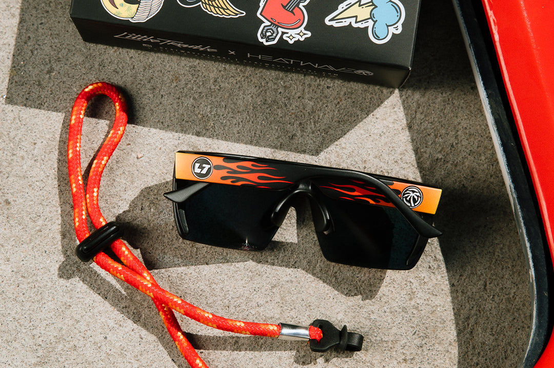 Heat Wave Visual Kids Lazer Face Little Trouble X Heat Wave Flames sunglasses view 3