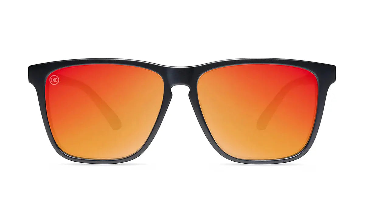 Matt Black / Red Sunset Fast Lanes - Knockaround Sunglasses - alternate view