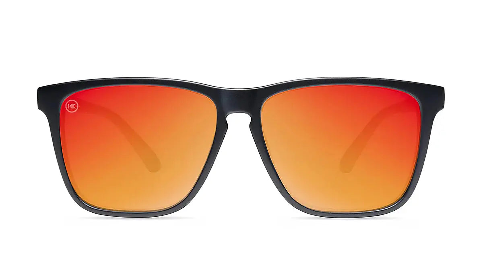 Matt Black / Red Sunset Fast Lanes - Knockaround Sunglasses - alternate view