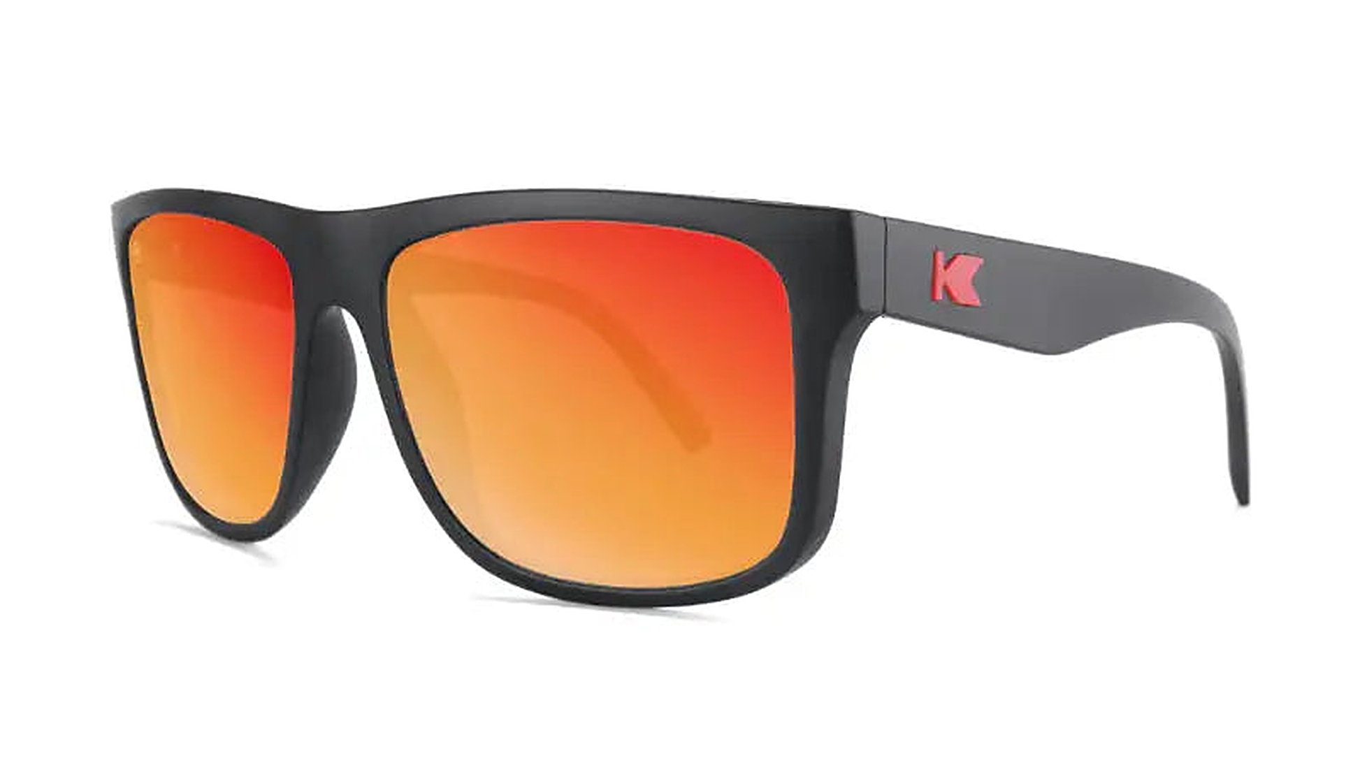 Matte Black / Red Sunset Torrey Pines - Knockaround Sunglasses - back view