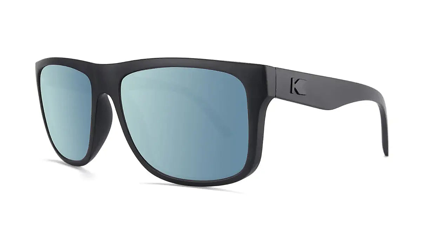 Matte Black on Black / Sky Blue Torrey Pines - Knockaround Sunglasses - back view