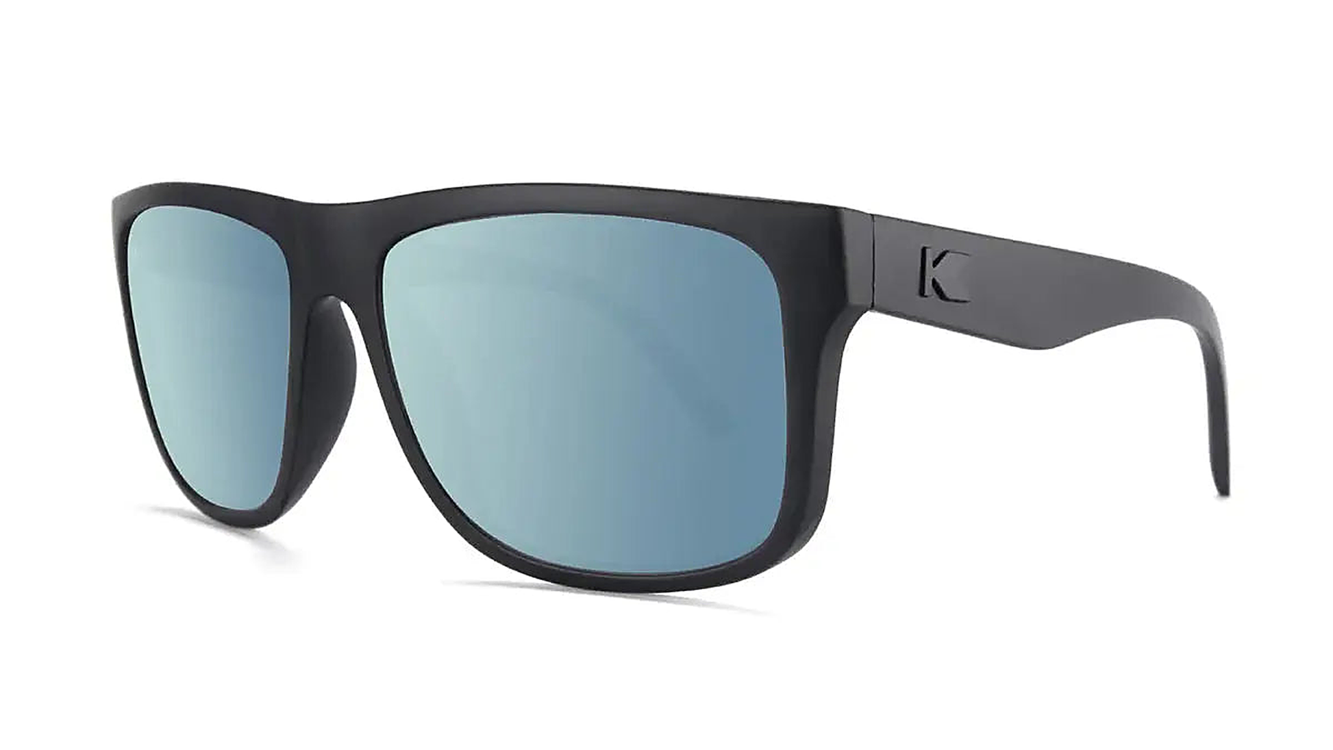 Matte Black on Black / Sky Blue Torrey Pines - Knockaround Sunglasses - back view