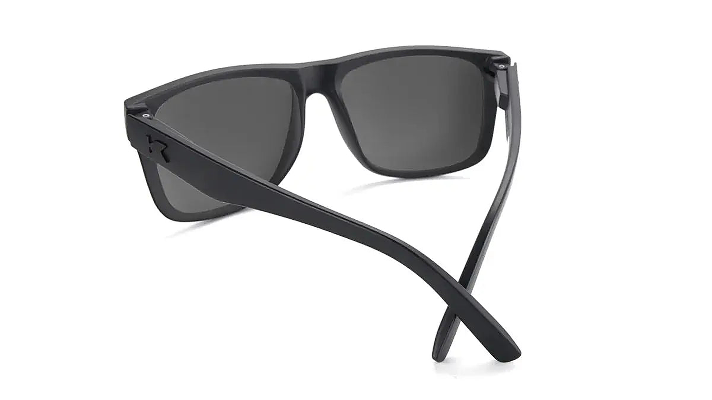 Matte Black on Black / Sky Blue Torrey Pines - Knockaround Sunglasses - side view