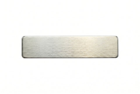 Metal Nameplate 5/8" x 2 1/2" – Silver or Gold