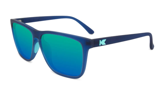 Rubberized Navy / Mint Fast Lanes Sport - Knockaround Sunglasses