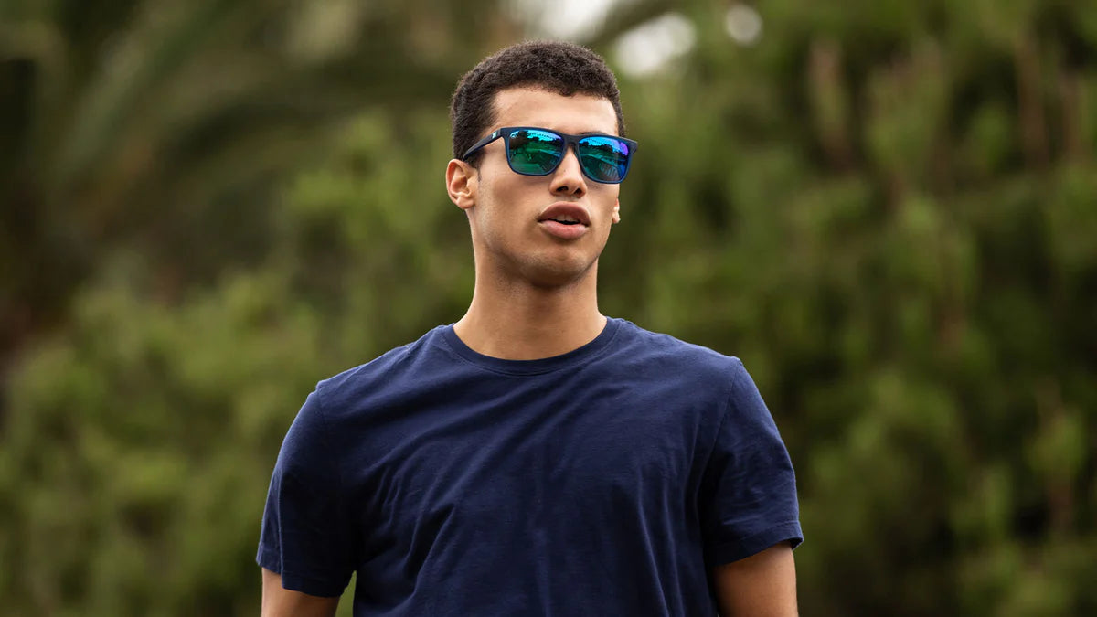 Rubberized Navy / Mint Fast Lanes Sport - Knockaround Sunglasses