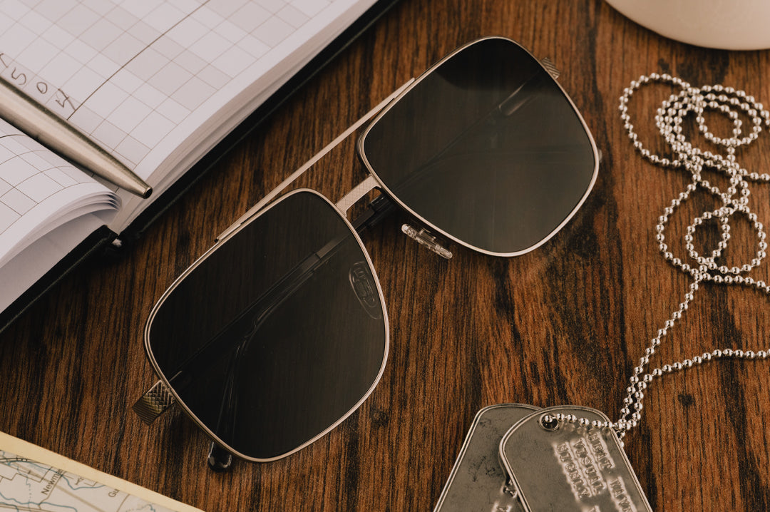 Heat Wave Visual Nimitz Gun Metal Frame BLACK Lens sunglasses view 6
