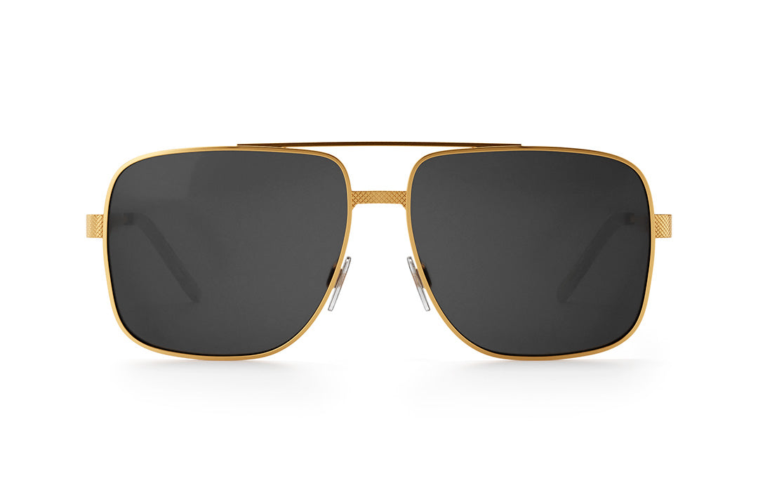 Heat Wave Visual Nimitz Gold Frame Black Lens sunglasses view 3