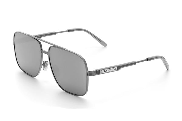 Nimitz Sunglasses: Gun Metal Frame SILVER Lens