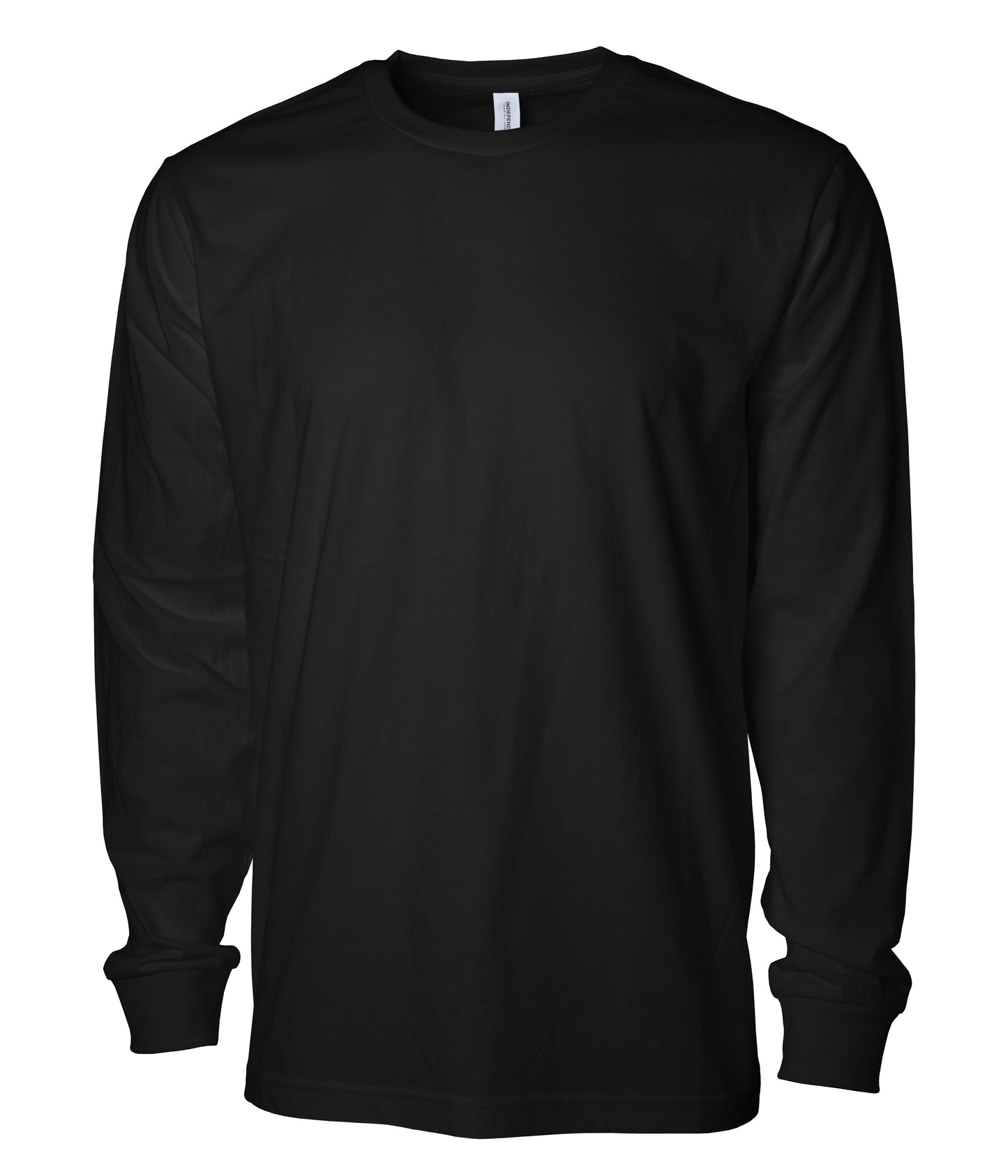 Independent Trading Company Premium 180gsm Long Sleeve T-Shirt in Black