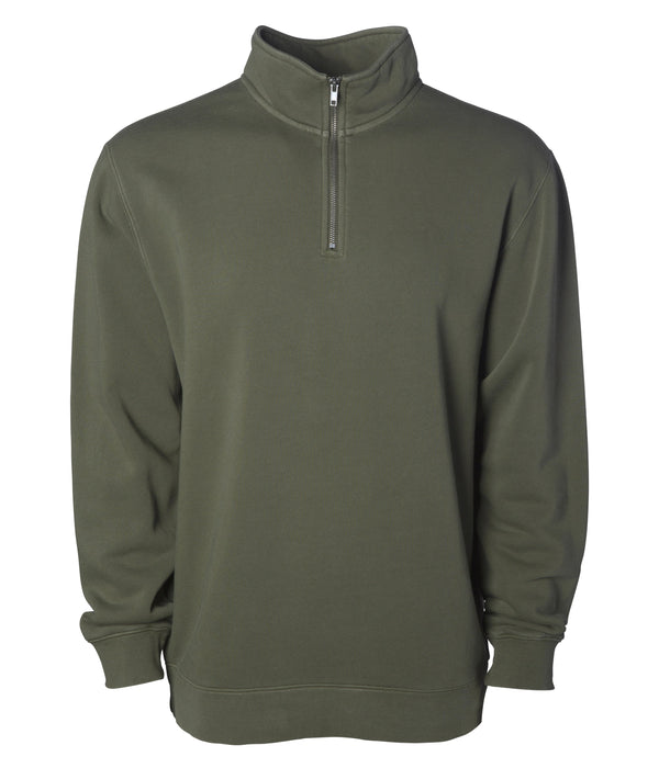 9oz. Unisex Midweight Pigment Dye Quarter Zip