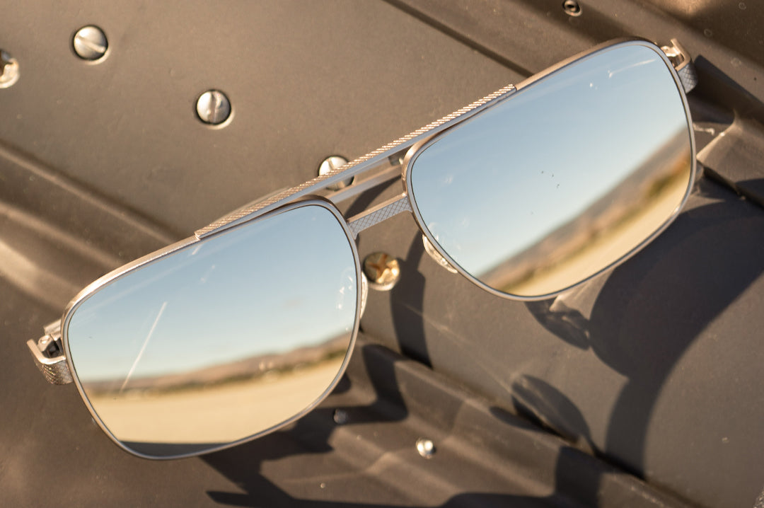 Heat Wave Visual Nimitz Gun Metal Frame SILVER Lens sunglasses view 4