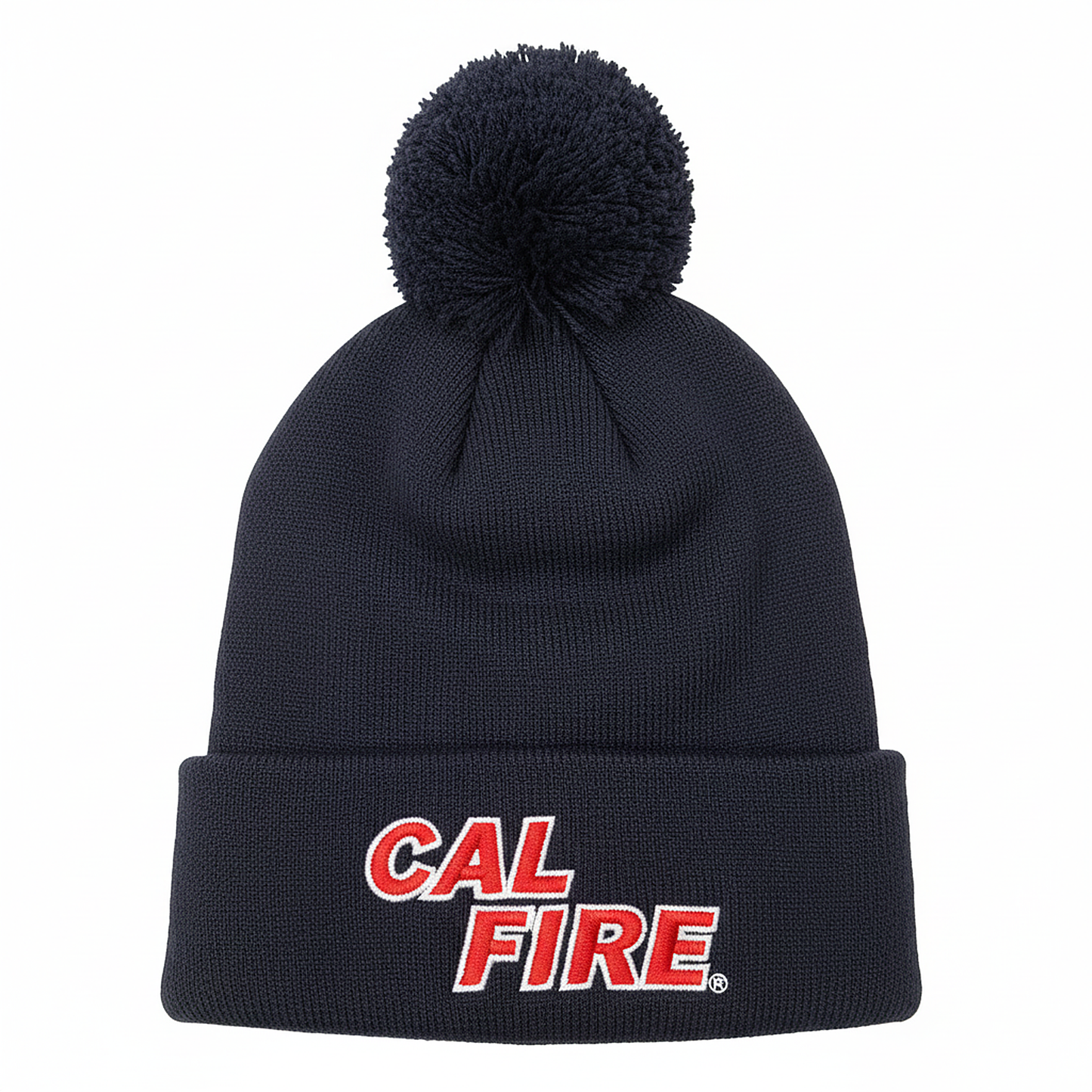 Puff Beanie - Red Text