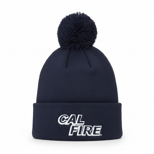 Puff Beanie - White Text