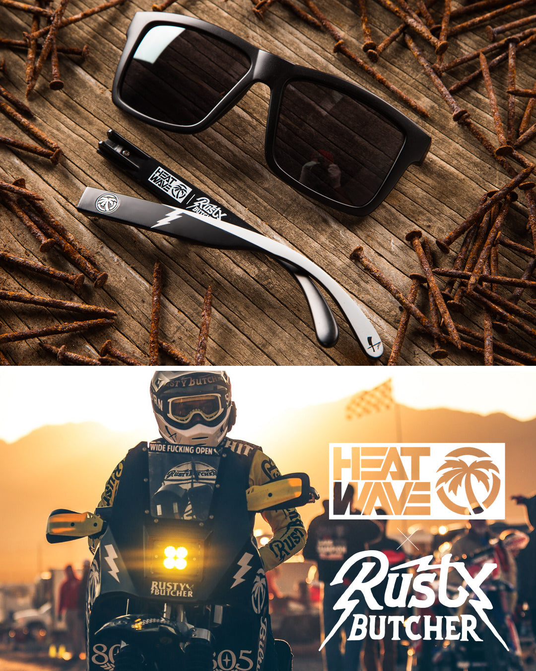 Heat Wave Visual VISE Rusty Butcher Customs sunglasses view 3