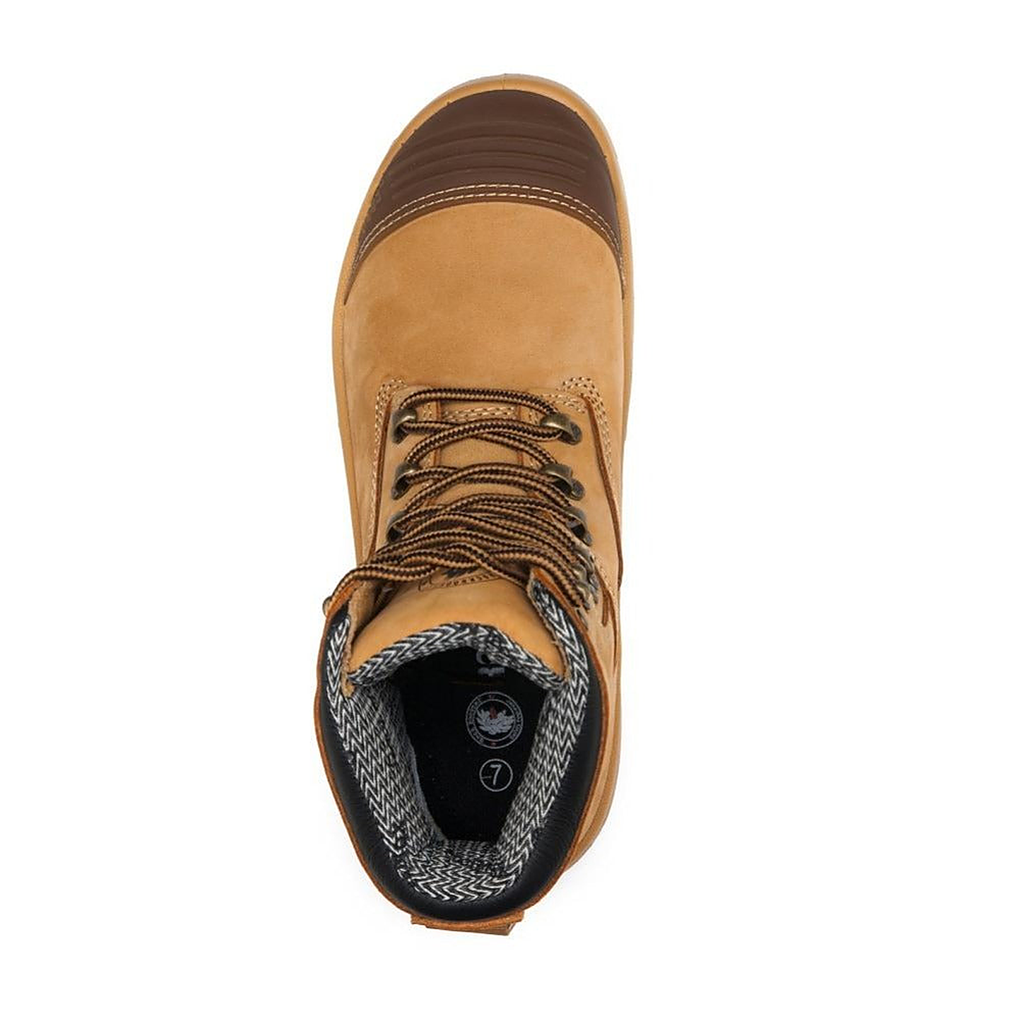 ROCKROOSTER Fort Tan 7 Inch Steel Toe Leather Asphalt Work Boots AK232 (4)