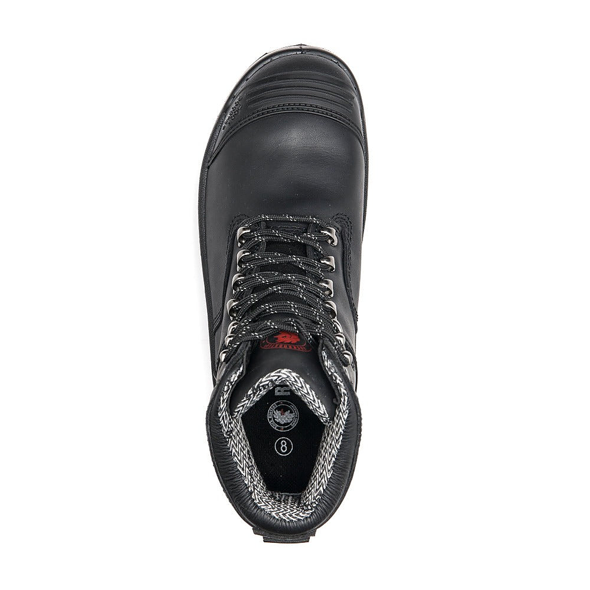 ROCKROOSTER Knox Black 7 Inch Steel Toe Leather Asphalt Work Boots AK245 (4)