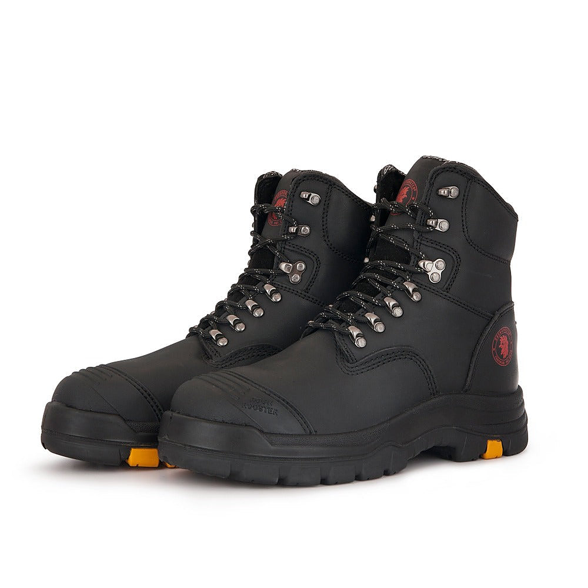 ROCKROOSTER Knox Black 7 Inch Steel Toe Leather Asphalt Work Boots AK245 (6)