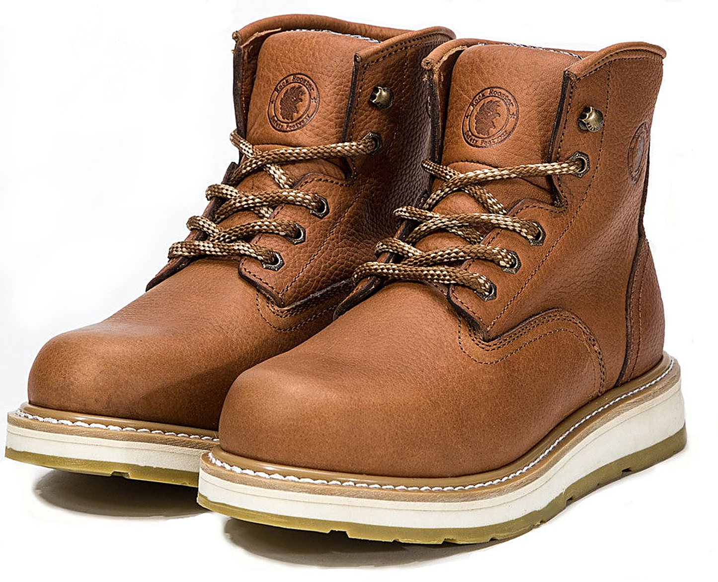 ROCKROOSTER Roberta Men's Wedge Work Boots, Safety Water Resistant Leather Boots, ASTM 2892 AP615 (4)