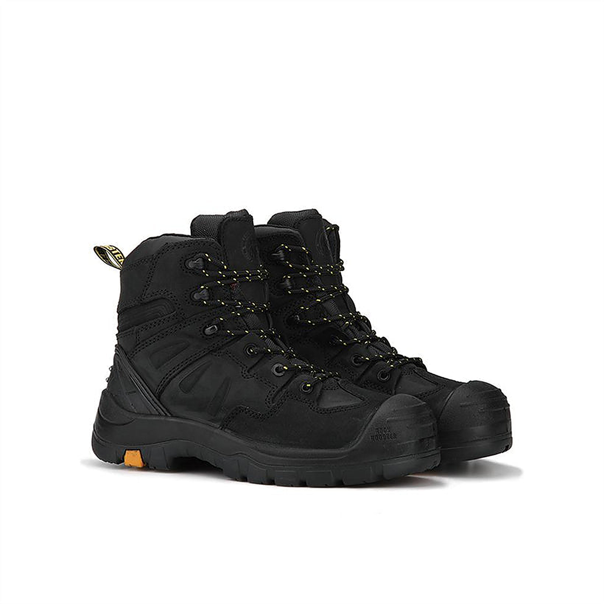ROCKROOSTER Woodland Black 6 inch Composite Toe Leather Work Boots AK609 (2)