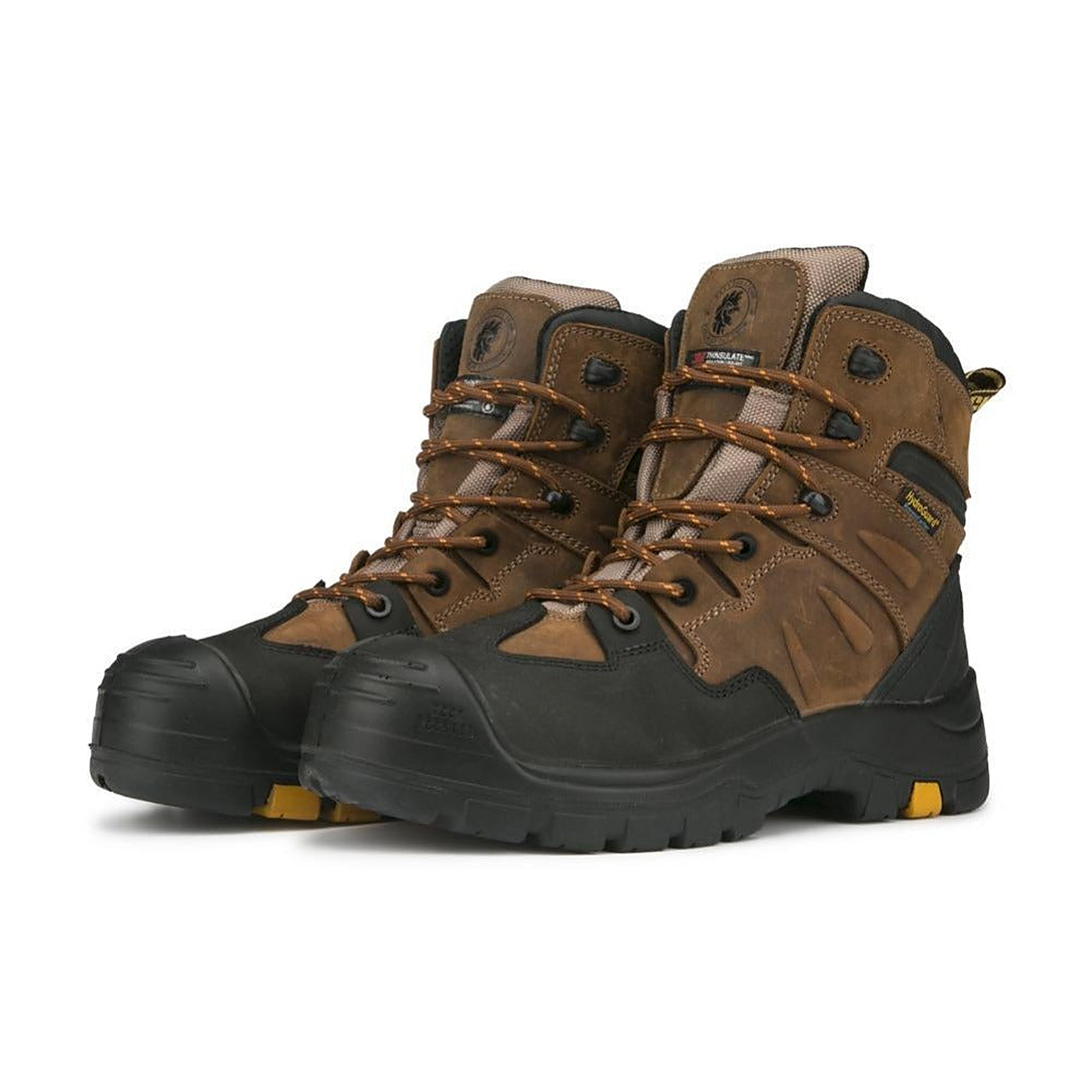 ROCKROOSTER Woodland Brown 6 inch Waterproof Safety Toe Leather Work Boots AK669 (2)