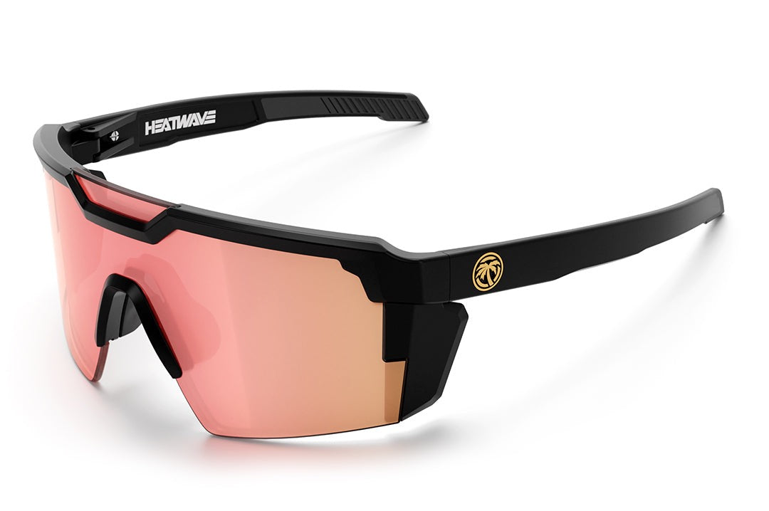 Heat Wave Visual Future Tech Black Frame Rose Gold sunglasses view 1