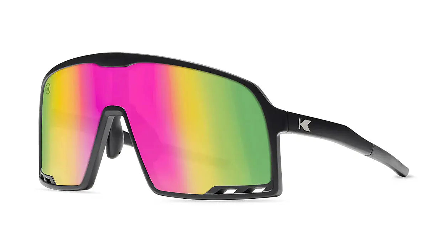 Rainbow on Black Campeones - Knockaround Sunglasses - back view