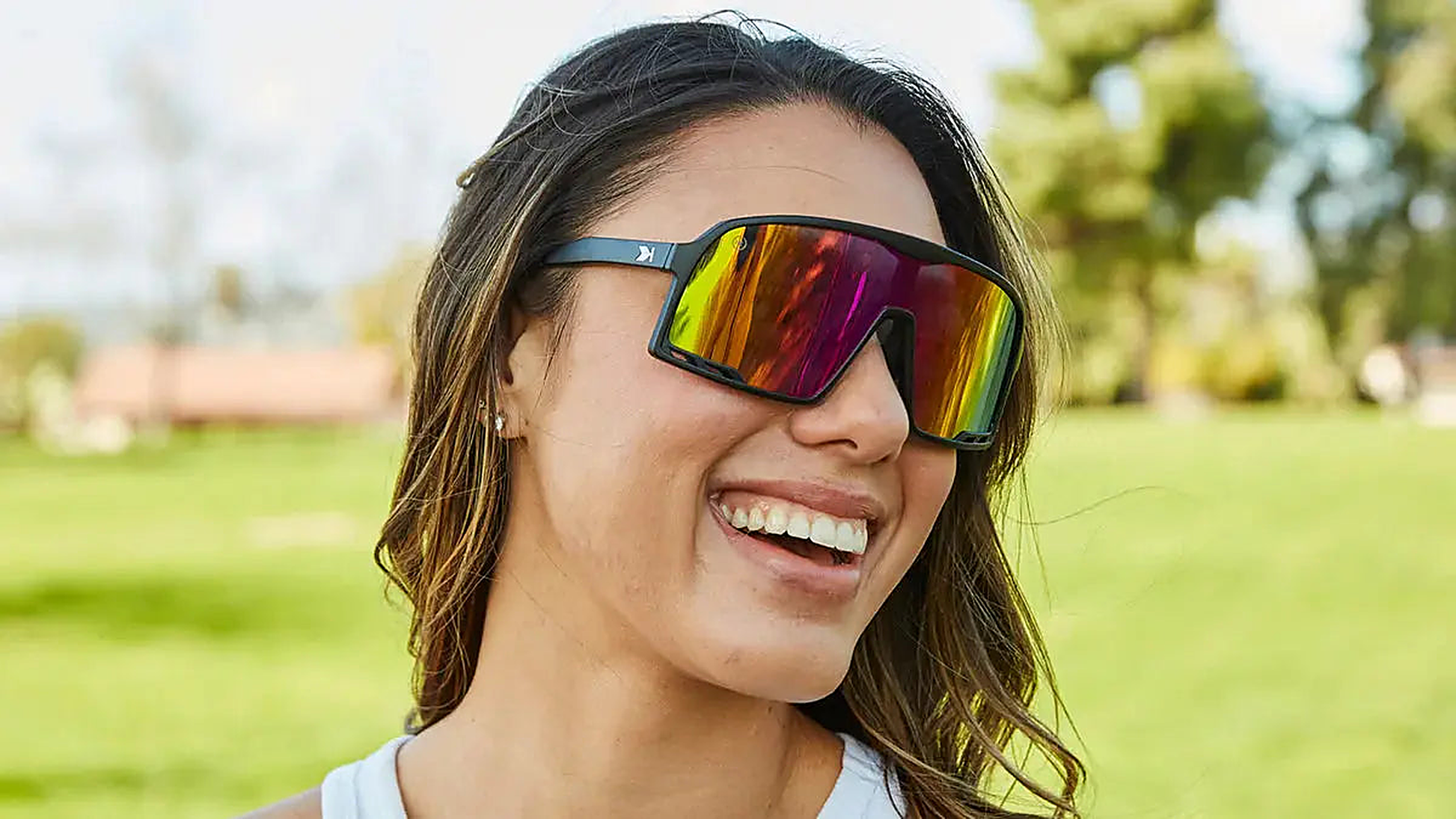 Rainbow on Black Campeones - Knockaround Sunglasses - additional view