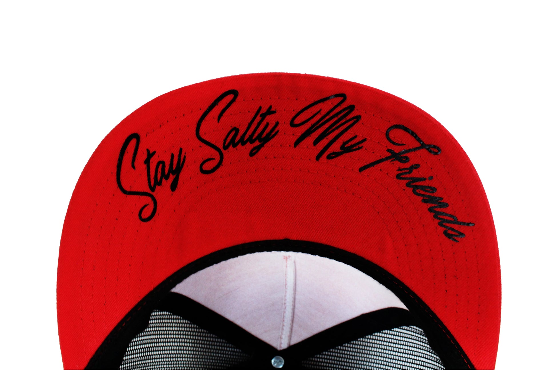 Stache Salt Original Salty Snapback Hat in Red