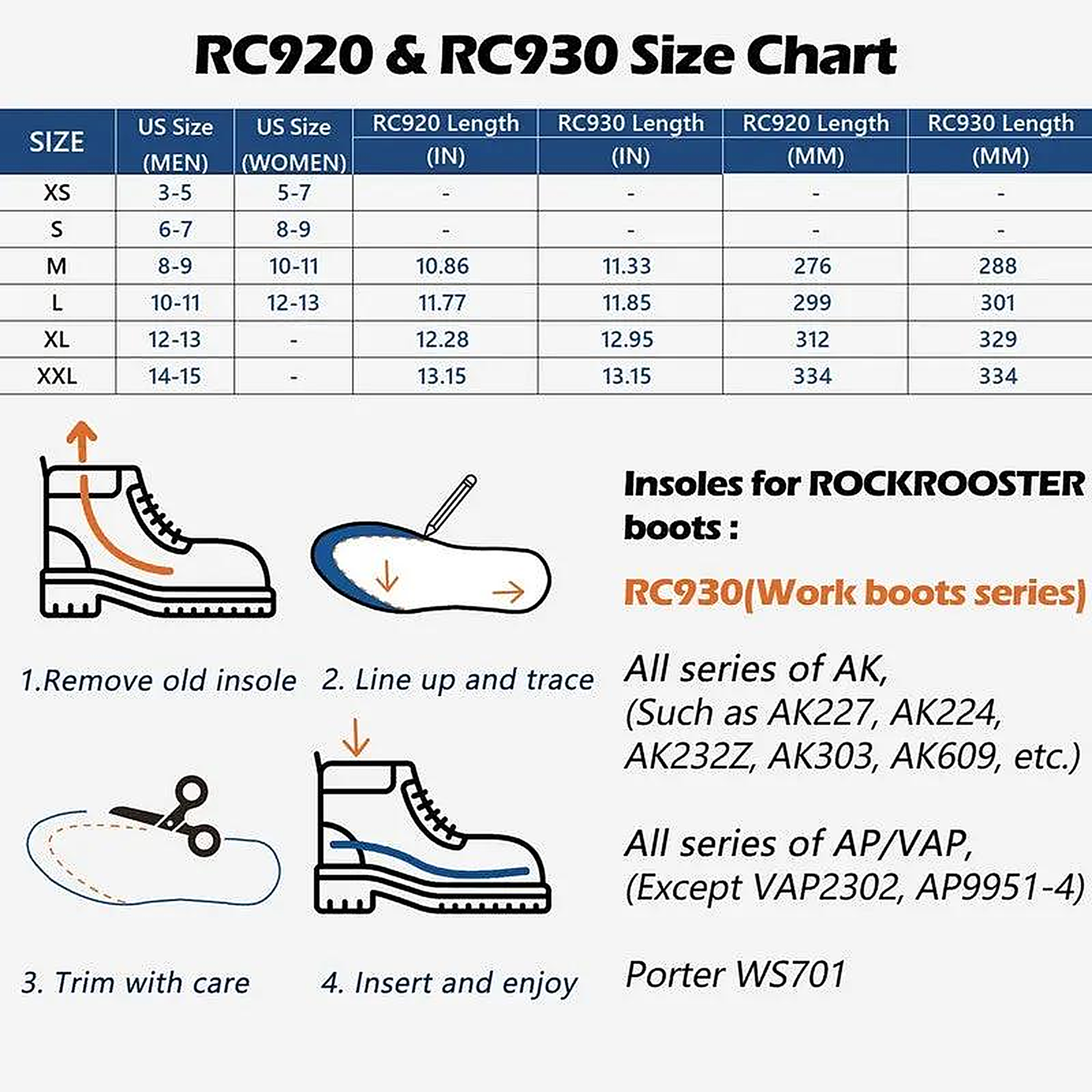 Rockrooster Memory Foam Insoles - side view