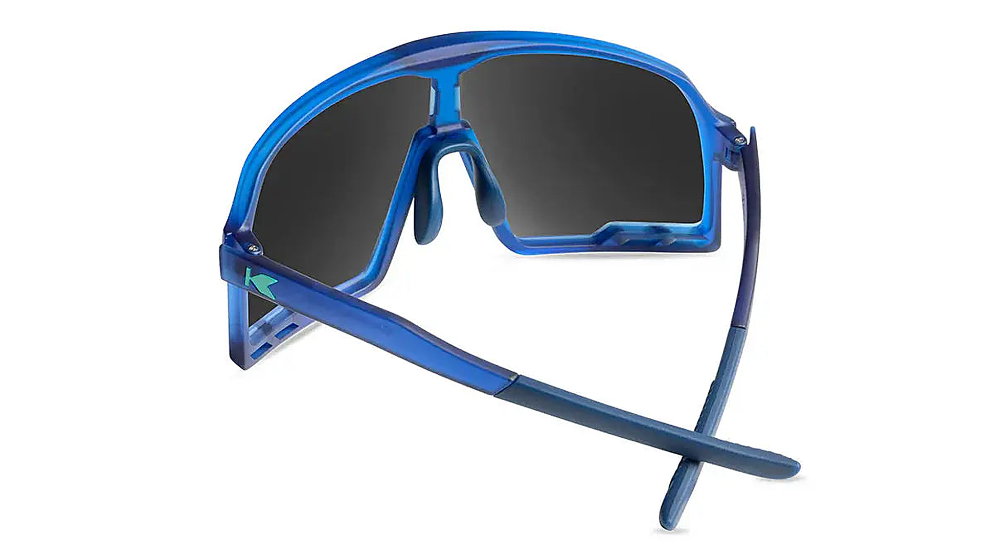 Rubberized Navy / Mint Campeones - Knockaround Sunglasses - side view