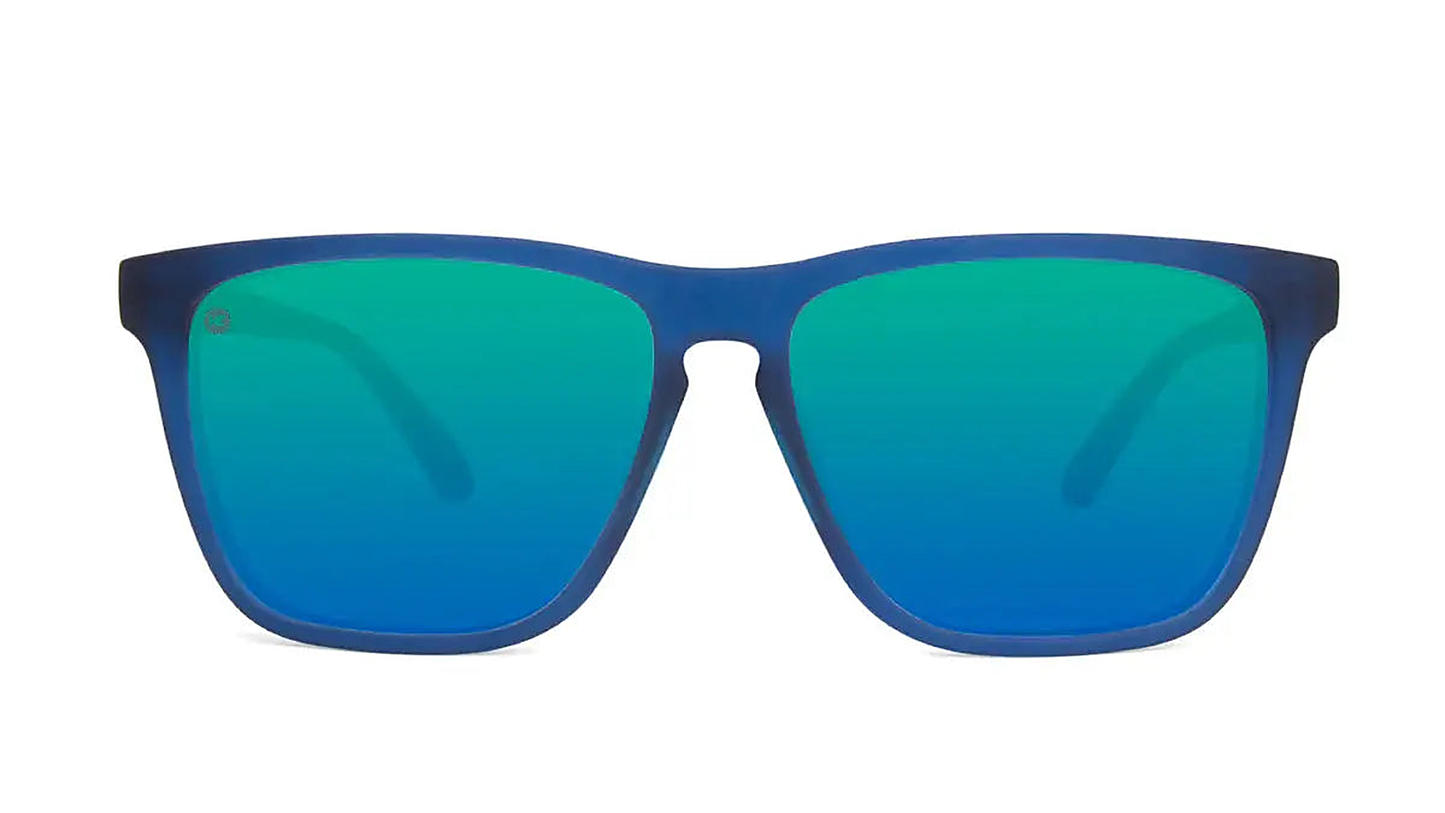 Rubberized Navy / Mint Fast Lanes Sport - Knockaround Sunglasses - alternate view