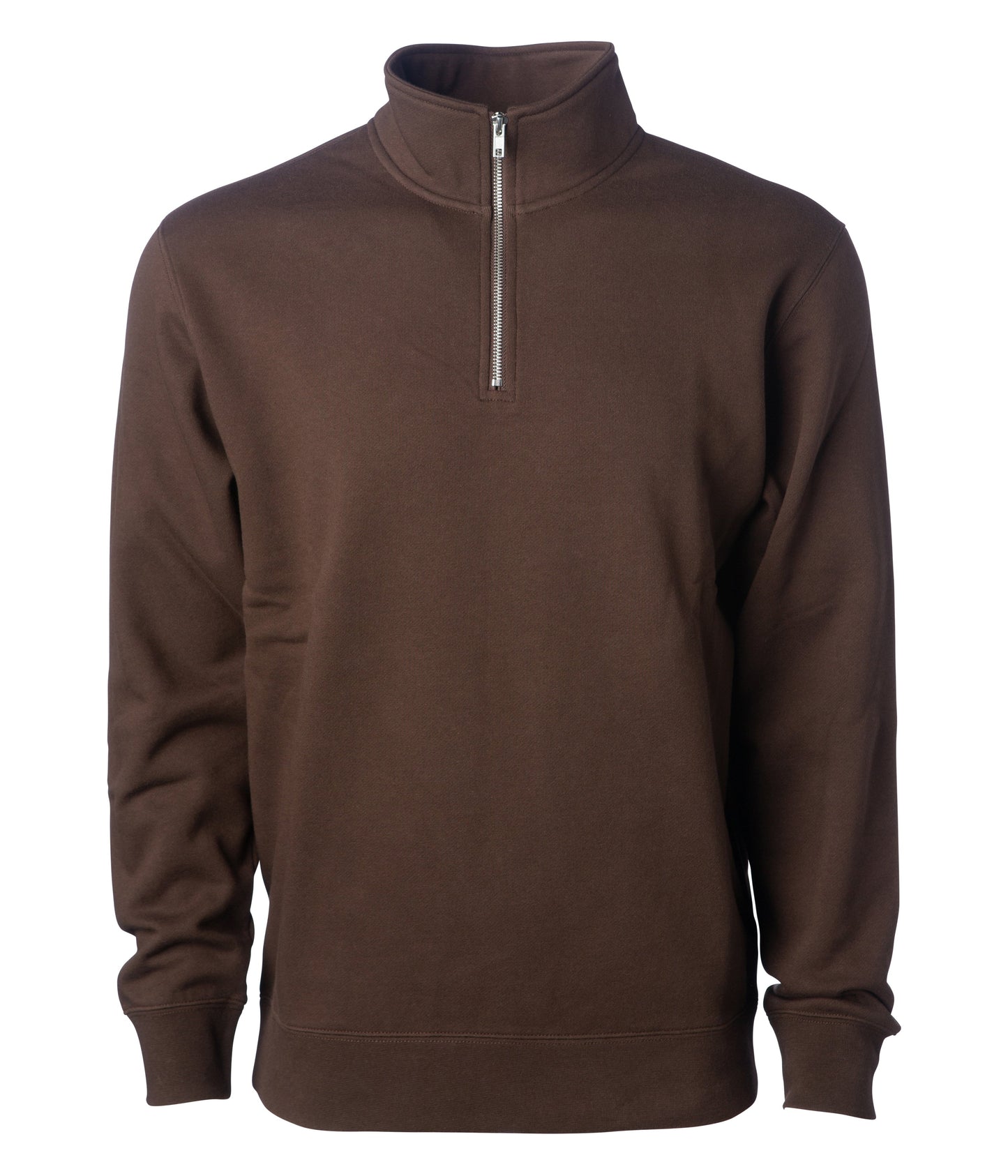 Independent Trading Company 8.5oz. Midweight Quarter Zip in Brown