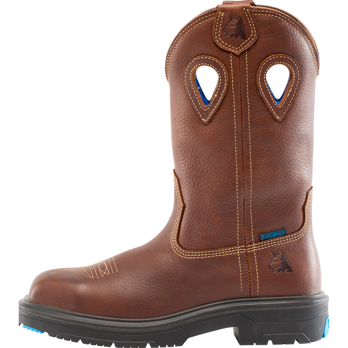 Steel Blue - Blue Heeler Men's Steel Toe Electrical Hazard Waterproof Pull-On Western