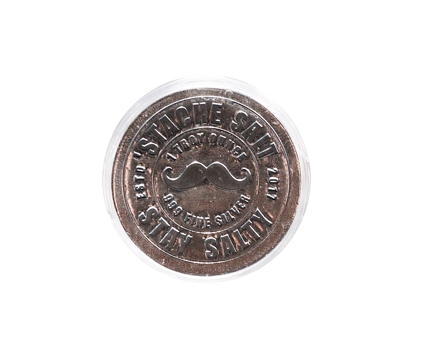 Stache Salt Salty Silver Round Coin