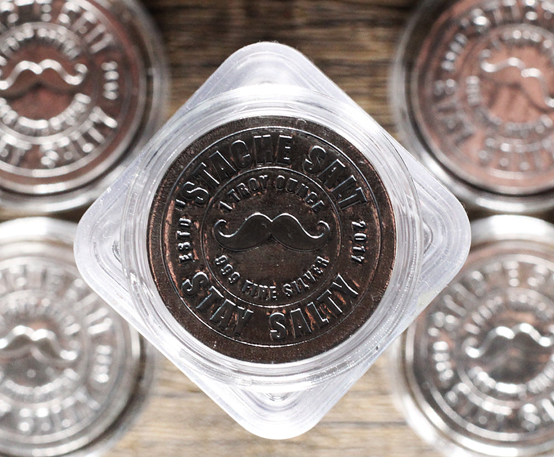 Stache Salt Salty Silver Round Coin (2)